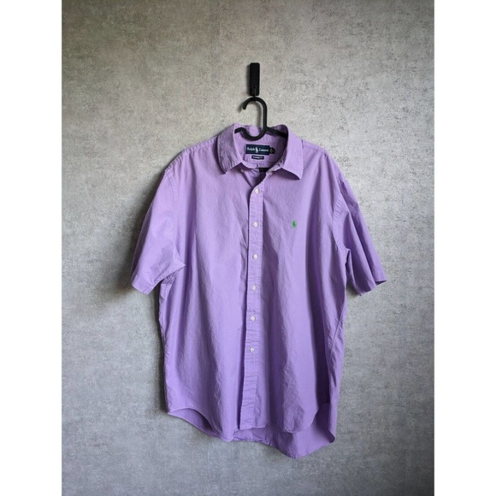 Polo Ralph Lauren‎ Shirt Mens Large Lavender Button Up Classic Fit Casual